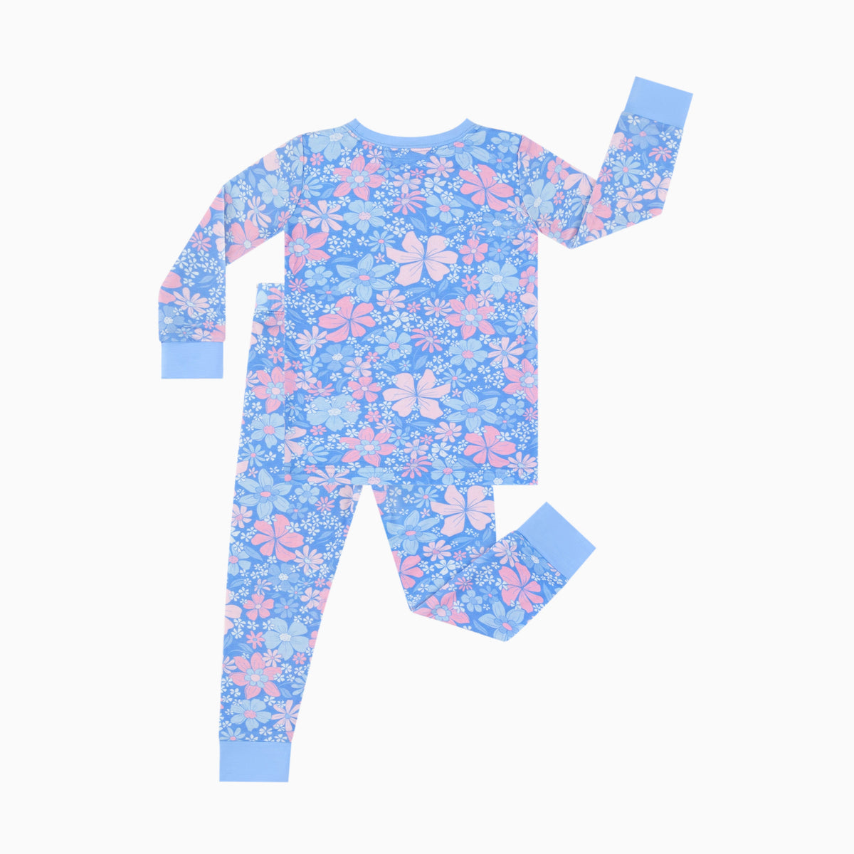 Kids Bamboo Two-Piece Pajama Set Spring Petal Party