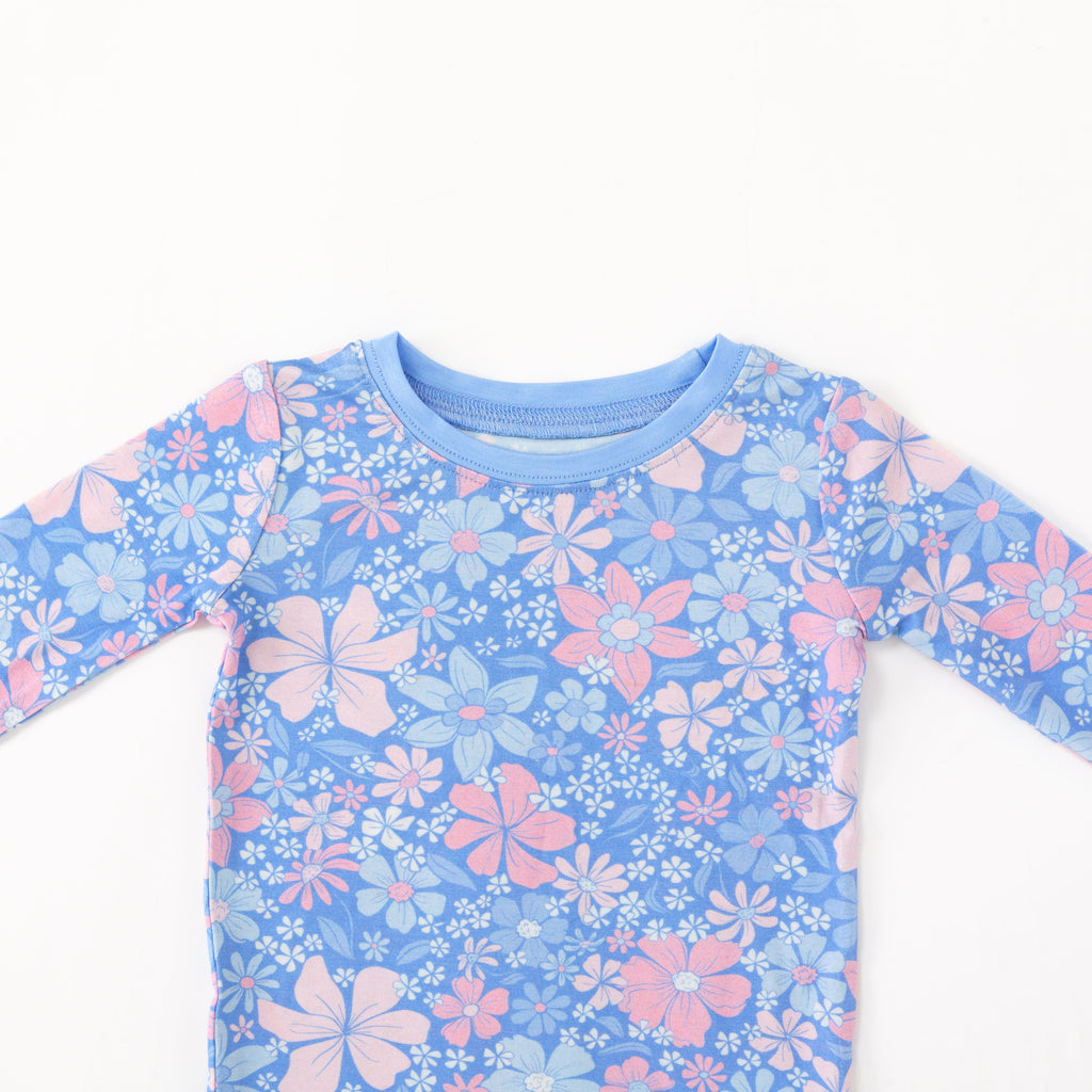 Kids Bamboo Two-Piece Pajama Set Spring Petal Party