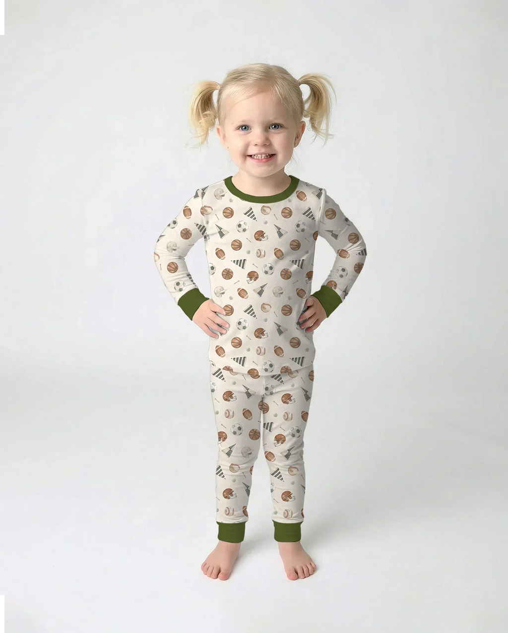 Game Day Heroes Bamboo Two Piece Long Sleeve Pajama Set