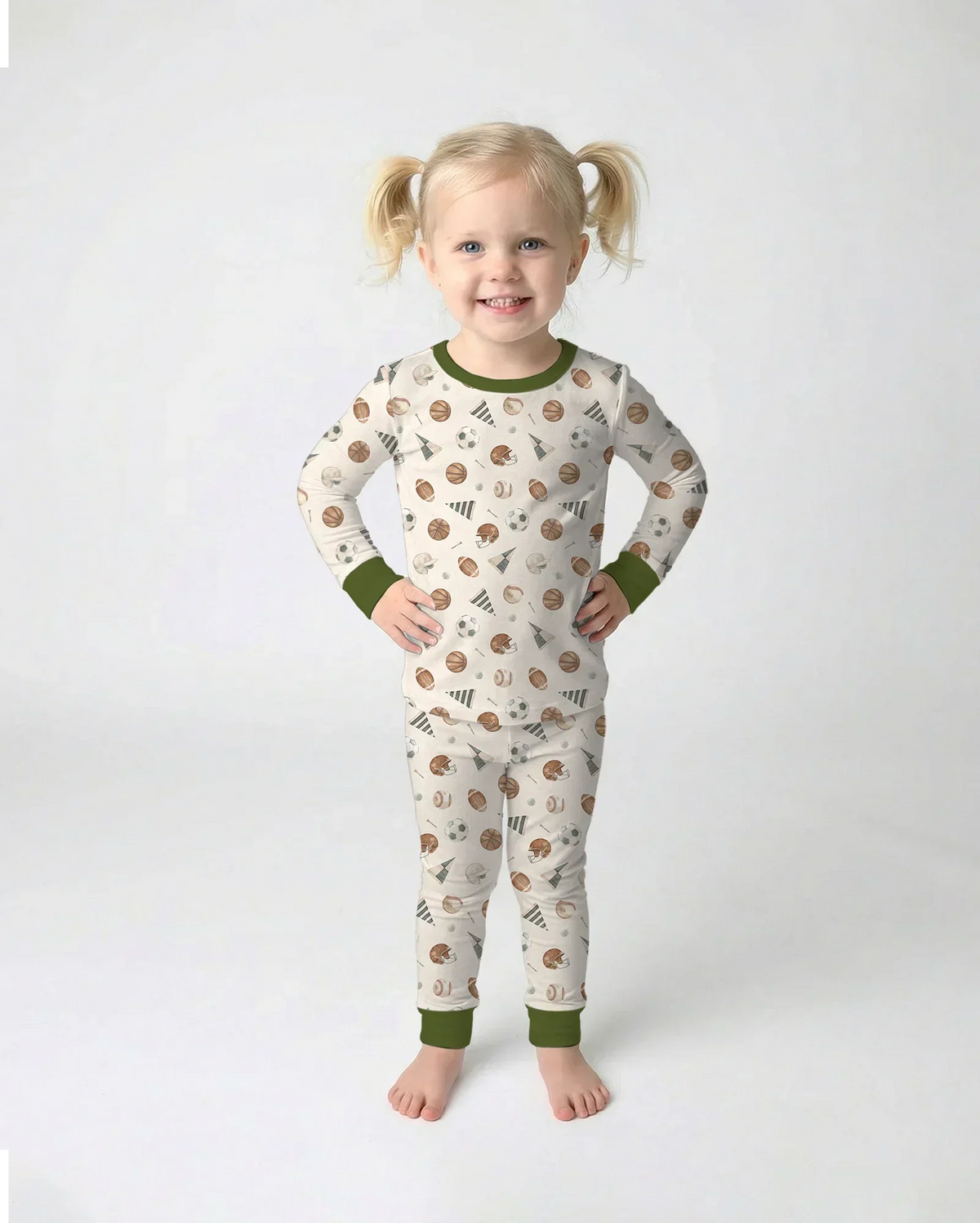 Game Day Heroes Bamboo Two Piece Long Sleeve Pajama Set
