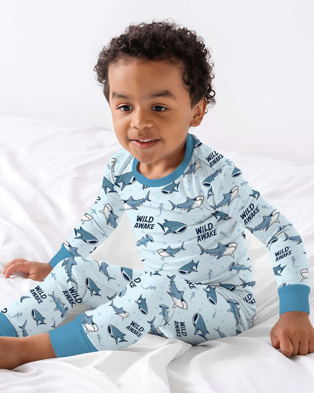 Wide Awake Matching Daddy & Me Bamboo Two Piece Long Sleeve Pajama Set