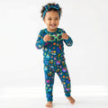 Kids Bamboo Two-Piece Pajama Set Spring Magic Garden