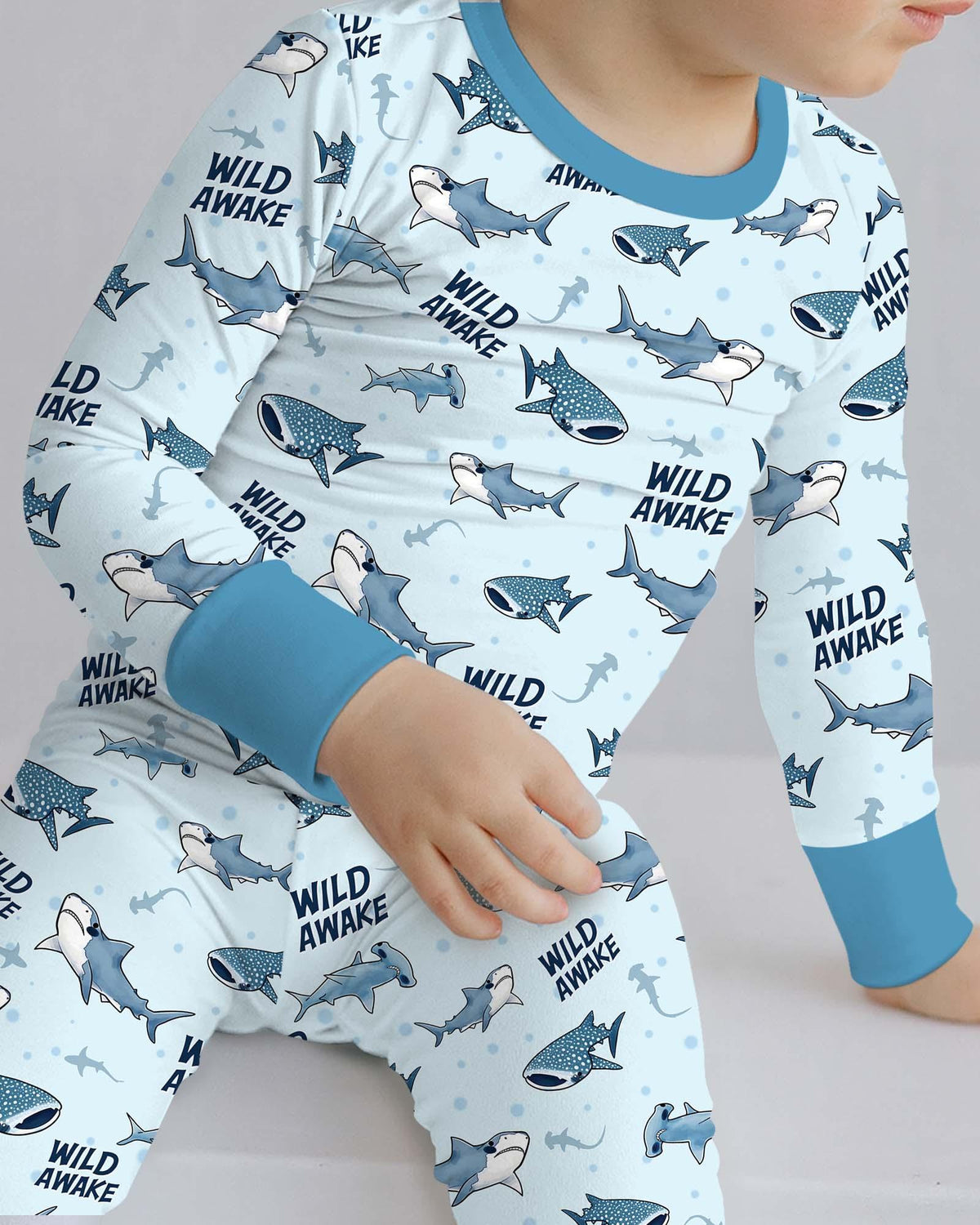 Wide Awake Matching Daddy & Me Bamboo Two Piece Long Sleeve Pajama Set