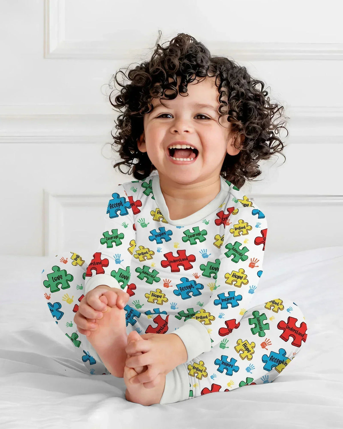 Puzzle You Are Bamboo Two Piece Long Sleeve Pajama Set