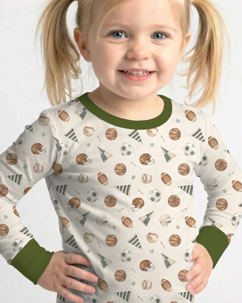 Game Day Heroes Bamboo Two Piece Long Sleeve Pajama Set