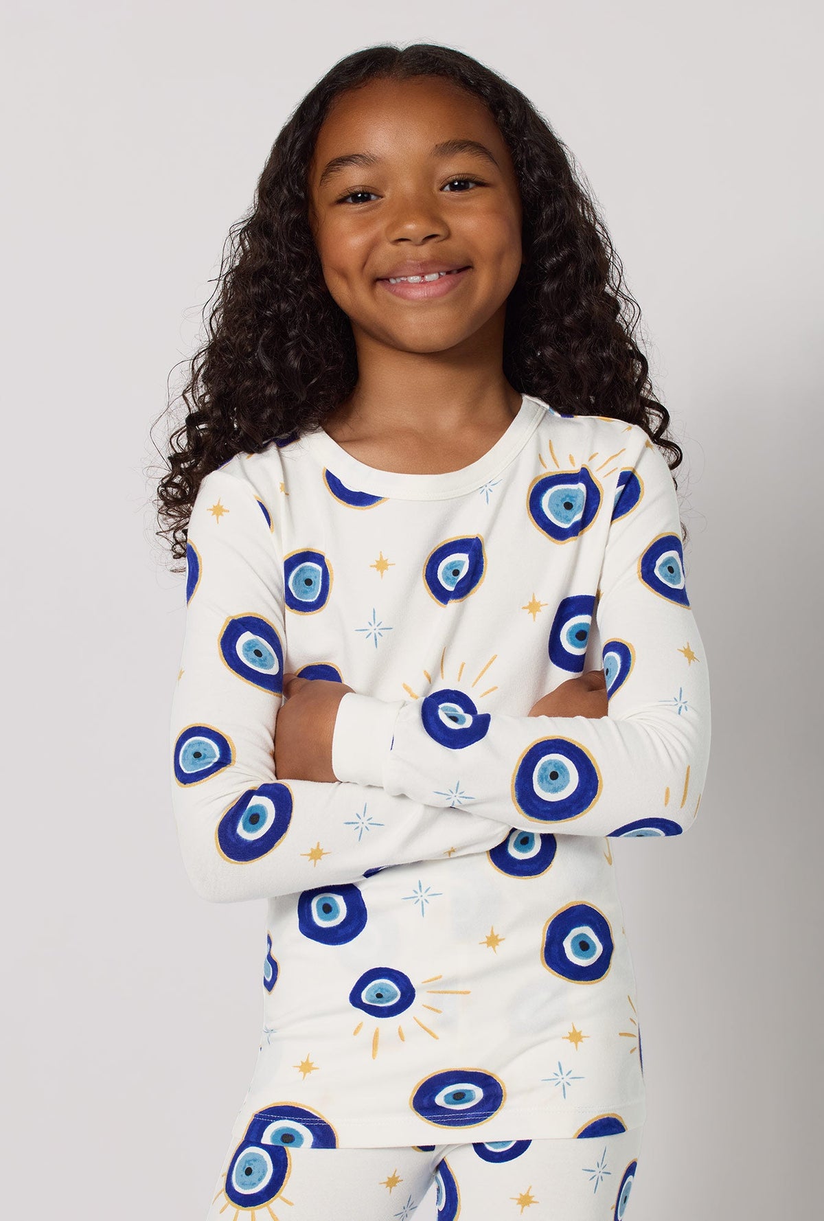 Eyeconic Long Sleeve Stretch Jersey Kids Pj Set