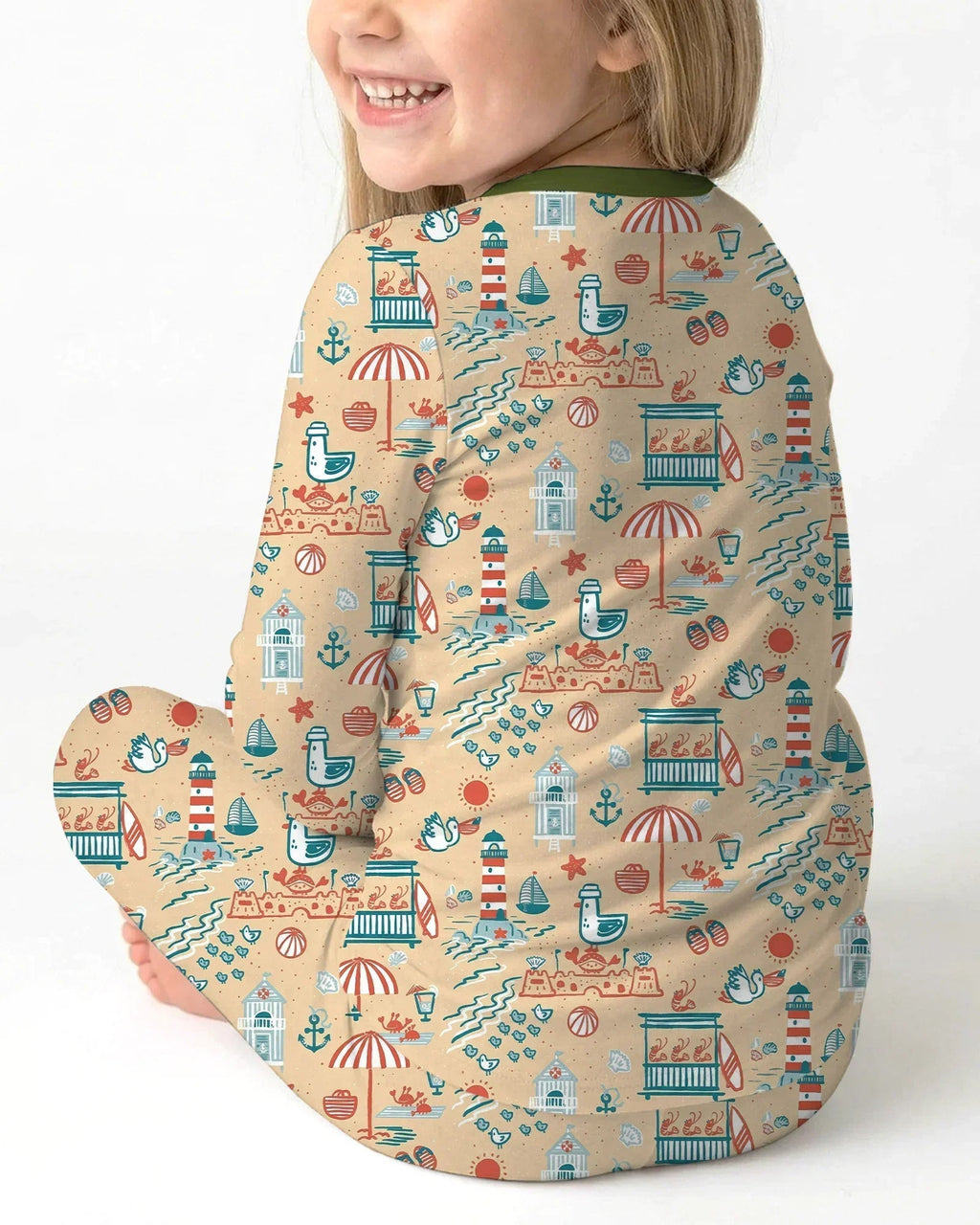 Seaside Storybook Days Bamboo Two Piece Long Sleeve Pajama Set