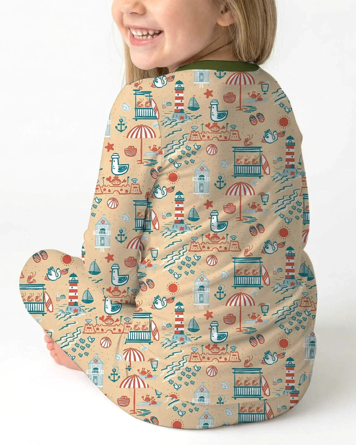 Seaside Storybook Days Bamboo Two Piece Long Sleeve Pajama Set