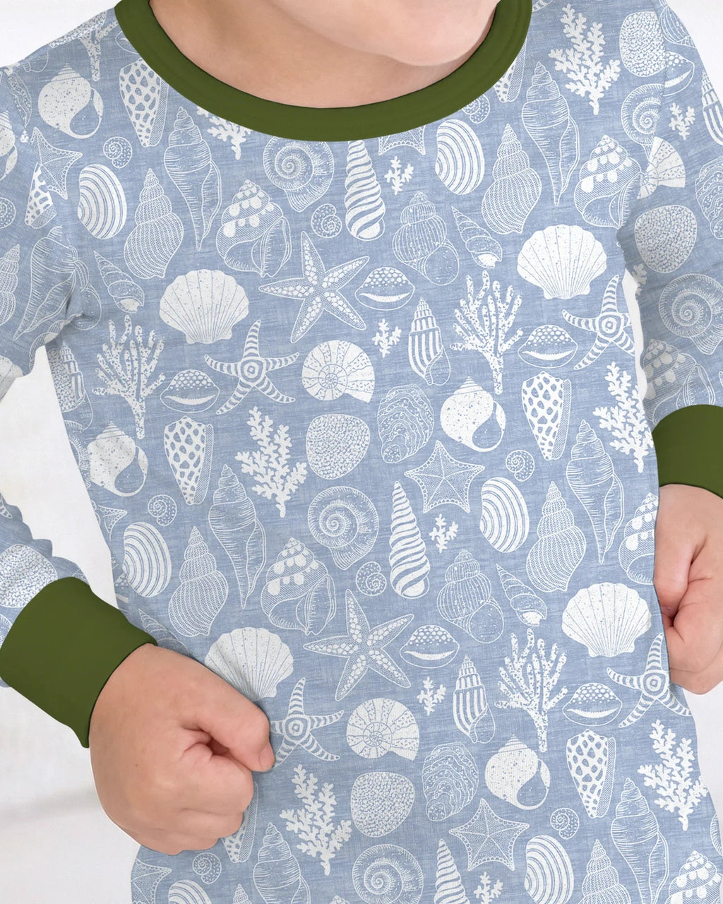 Coastal Treasures Bamboo Two Piece Long Sleeve Pajama Set