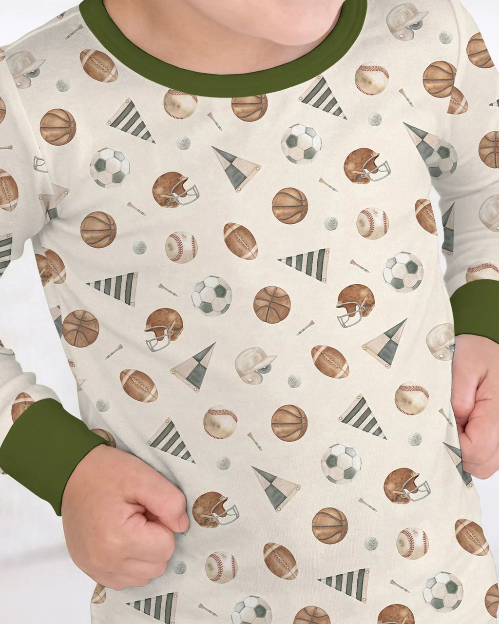 Game Day Heroes Bamboo Two Piece Long Sleeve Pajama Set