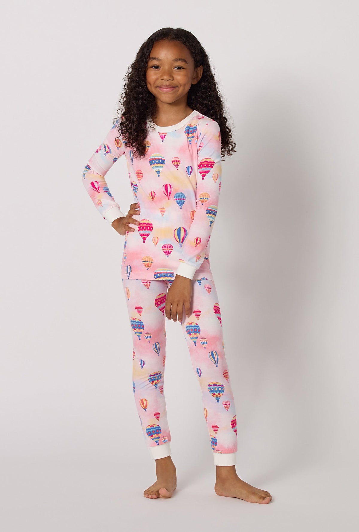 Serene Sunrise Long Sleeve Stretch Jersey Kids Pj Set