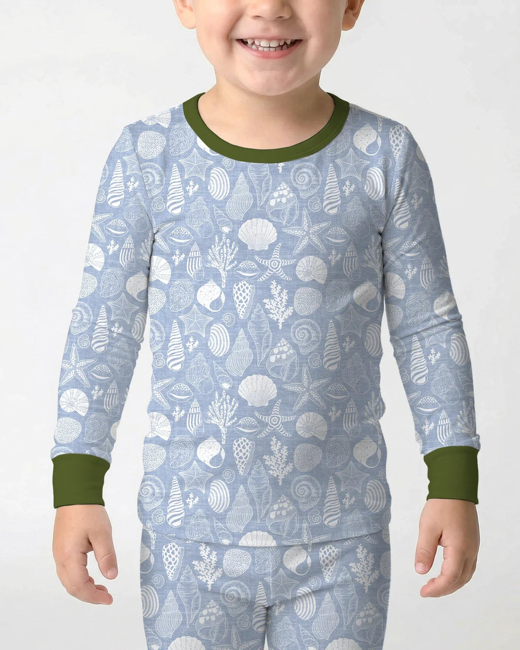 Coastal Treasures Bamboo Two Piece Long Sleeve Pajama Set