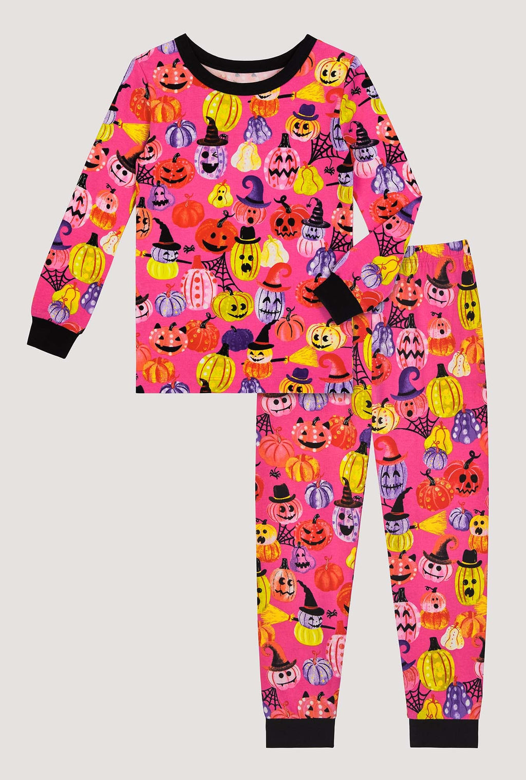 Pumpkin Patch Party Long Sleeve Stretch Jersey Kids Pj Set