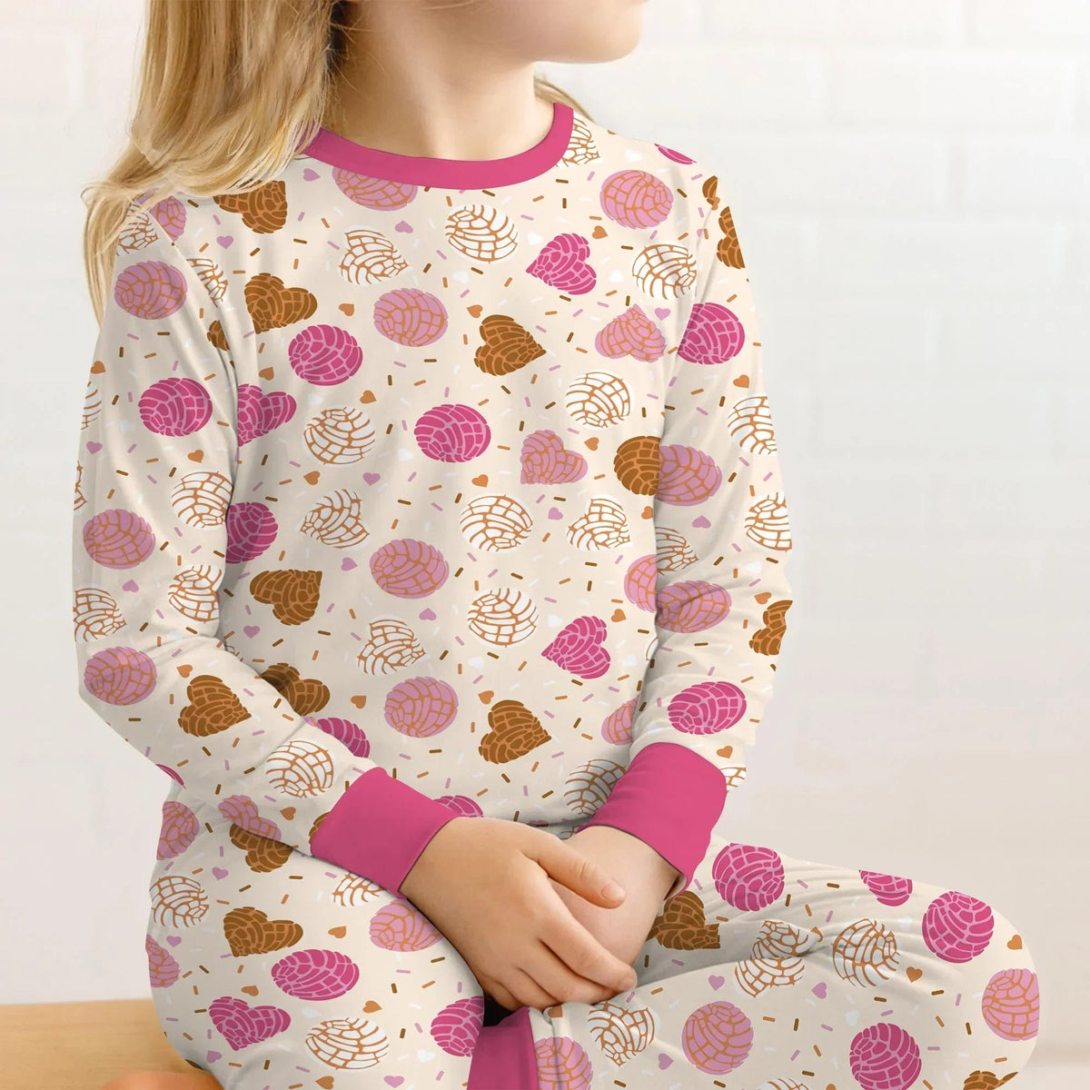 Sweet Concha Bamboo Two Piece Long Sleeve Pajama Set