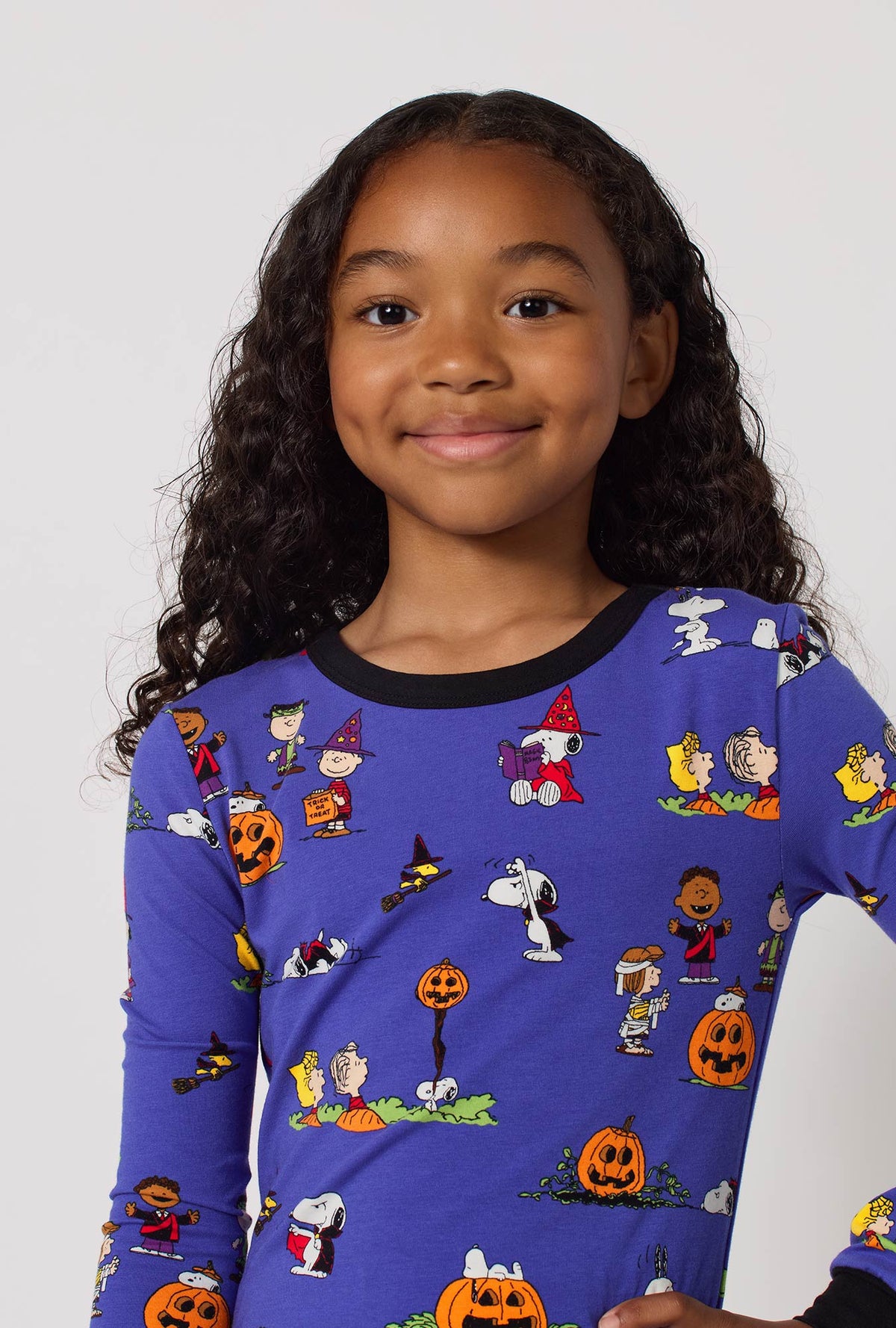 Spooky Season Snoopy Long Sleeve Stretch Jersey Kids Pj Set