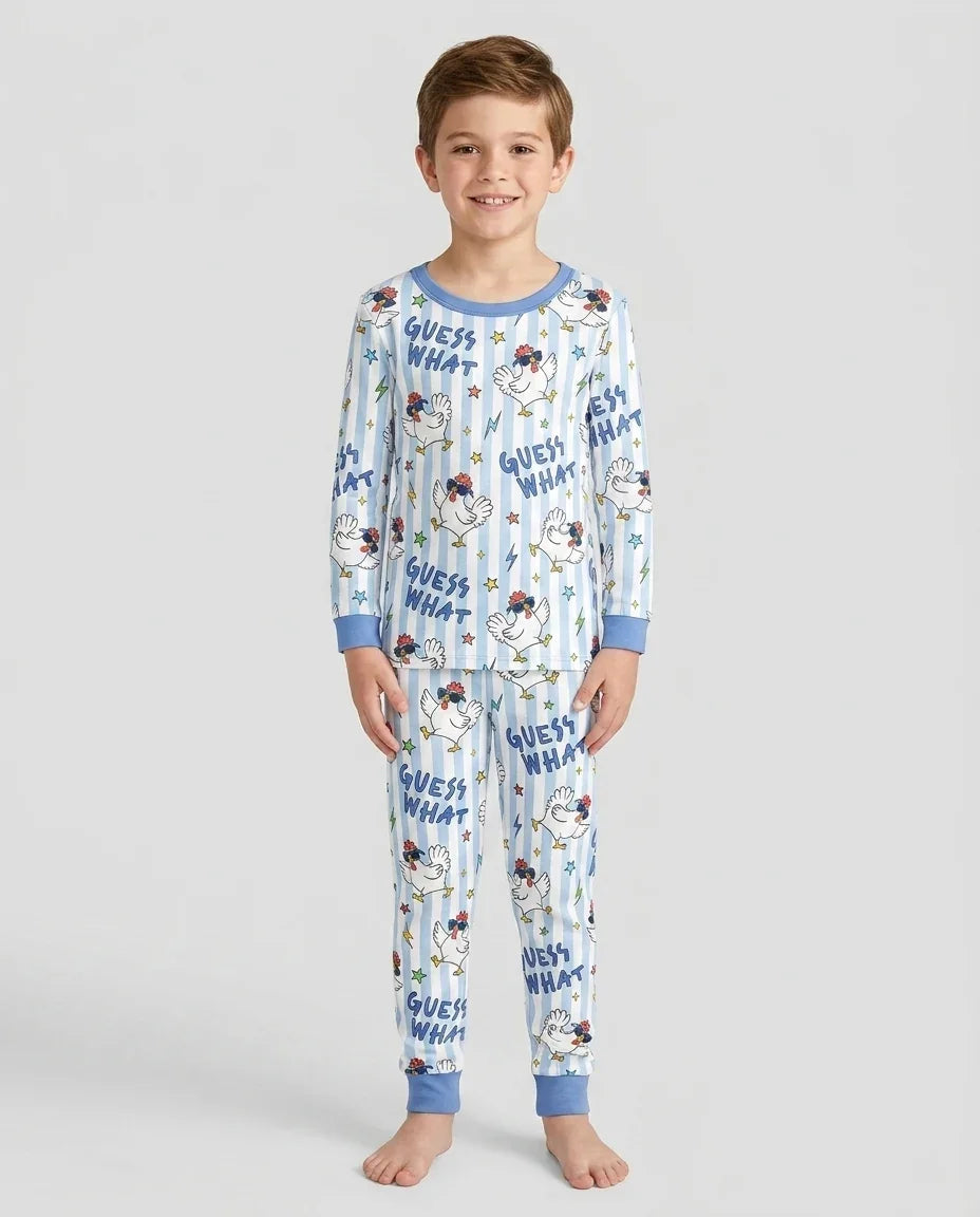 Guess What? Chicken Butt! Bamboo Two Piece Long Sleeve Pajama Set
