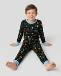Pixel Game Lover Matching Bamboo Two Piece Long Sleeve Pajama Set