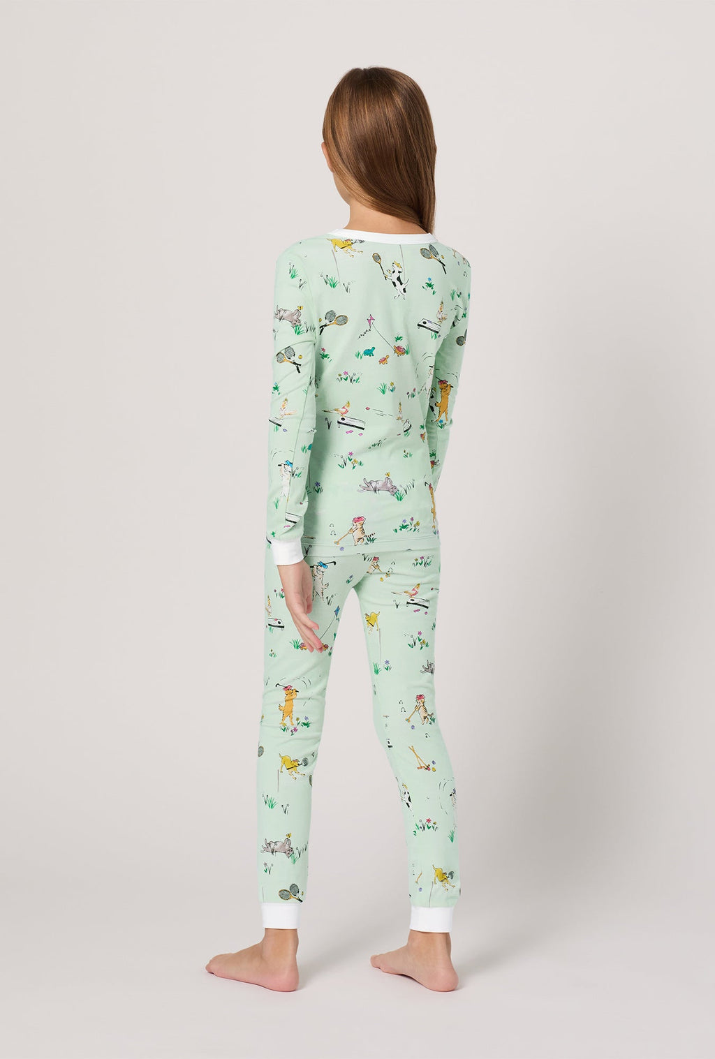 Lawn Games Long Sleeve Stretch Jersey Kids Pj Set