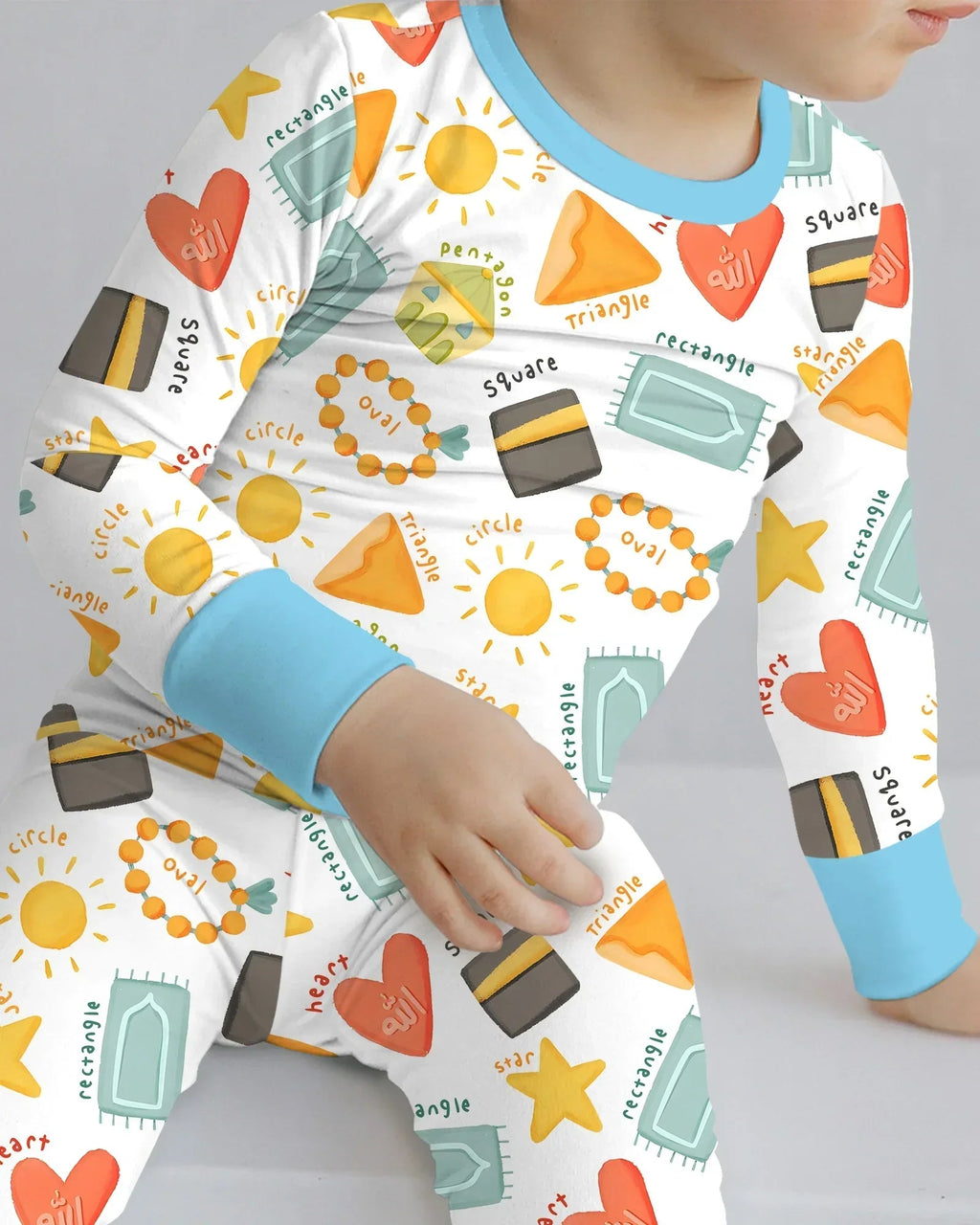 Islamic Shapes Bamboo Two Piece Long Sleeve Pajama Set