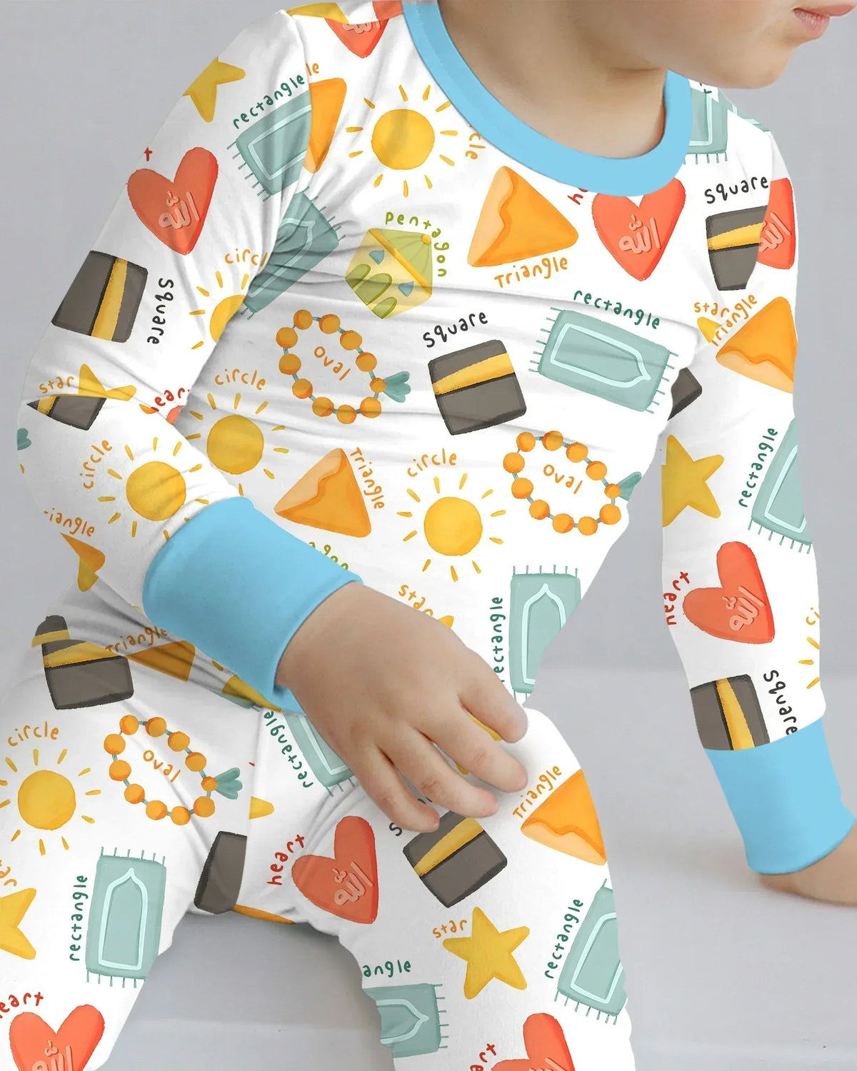 Islamic Shapes Bamboo Two Piece Long Sleeve Pajama Set