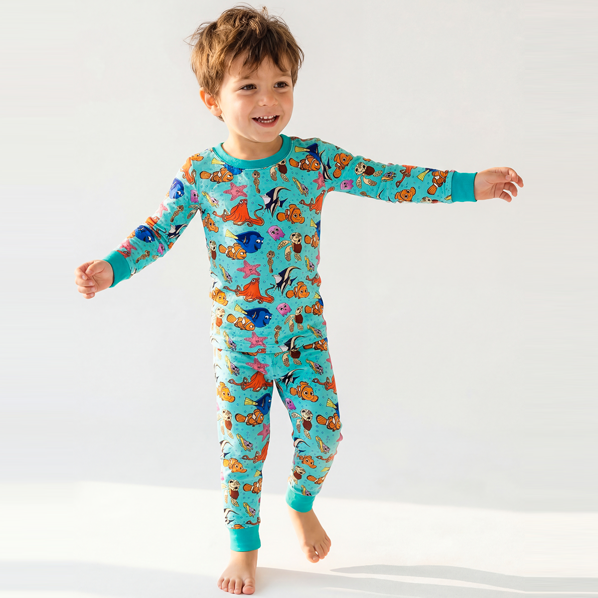 Marine Animals Kids Bamboo Two-Piece Pajama Set