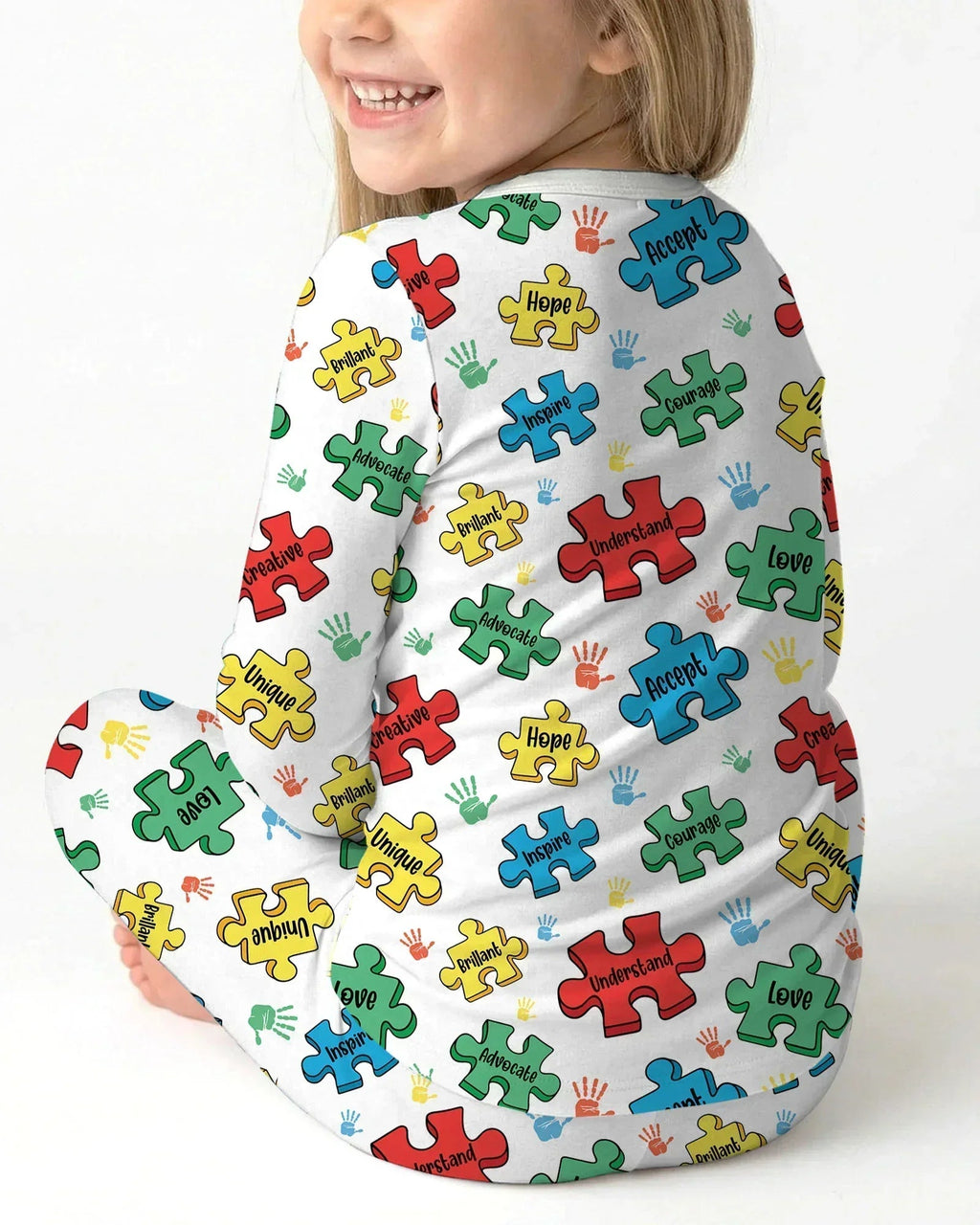 Puzzle You Are Bamboo Two Piece Long Sleeve Pajama Set