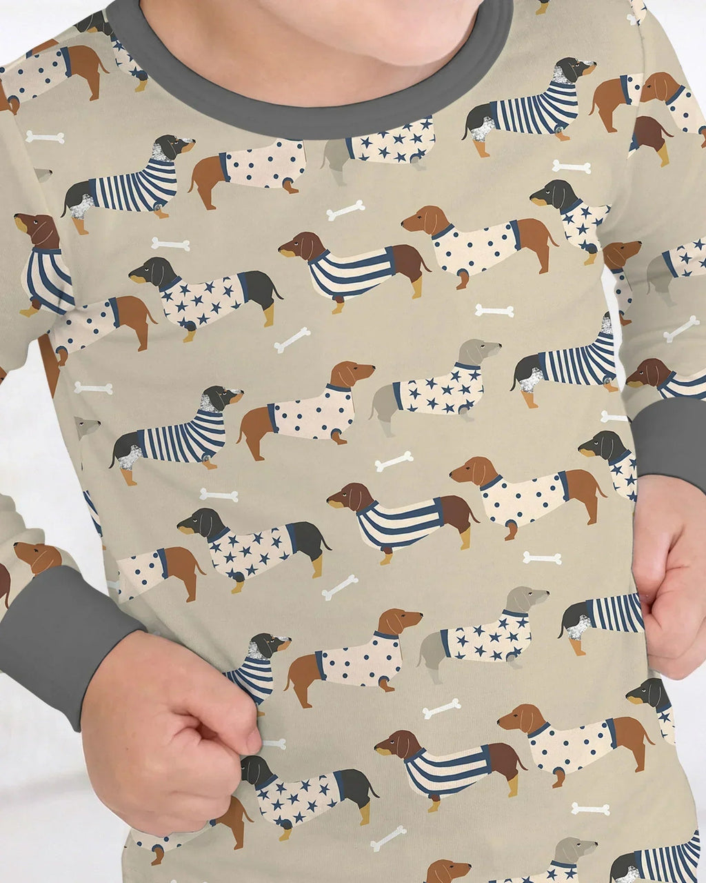 Cute Wieners Bamboo Two Piece Long Sleeve Pajama Set