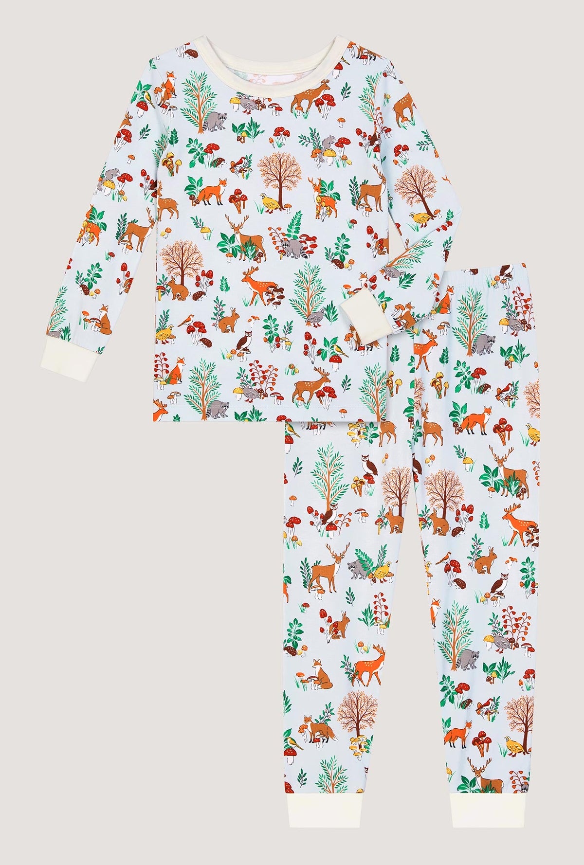 Woodland Wonder Long Sleeve Stretch Jersey Kids Pj Set