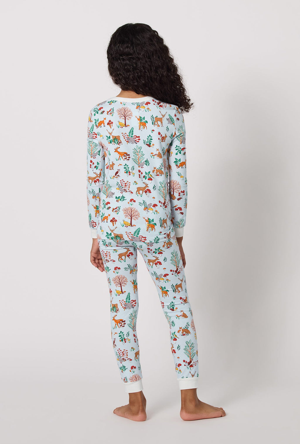 Woodland Wonder Long Sleeve Stretch Jersey Kids Pj Set