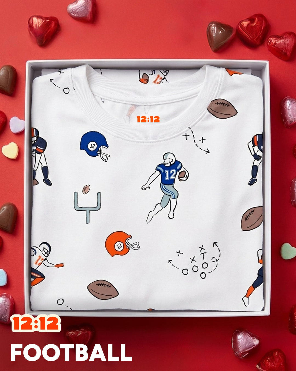 The Organic Long Sleeve Pajama Set [Football]