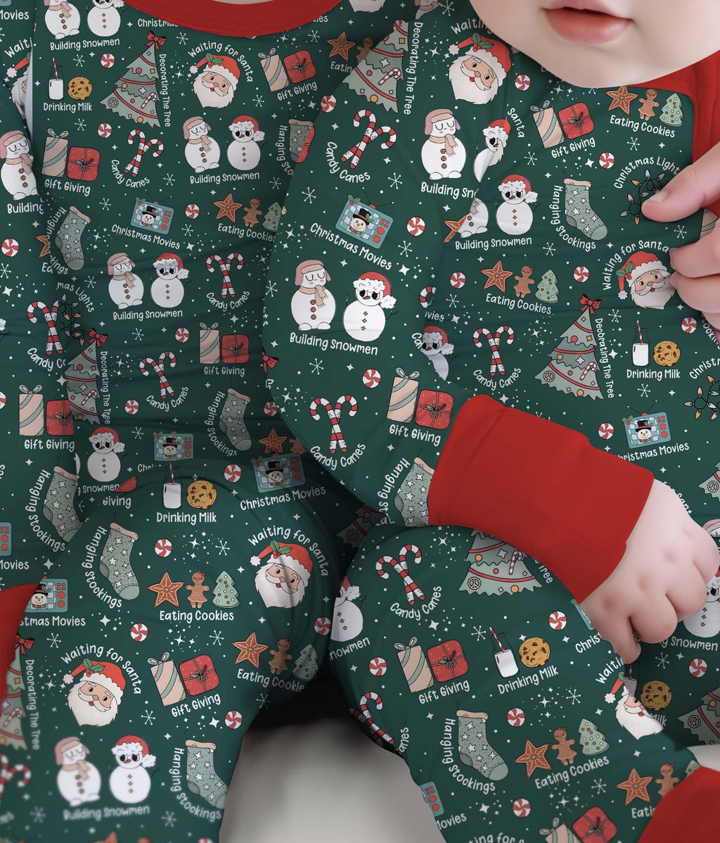 Christmas Things Bamboo Two Piece Long Sleeve Pajama Set