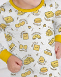 Kawaii Pasta Bamboo Two Piece Long Sleeve Pajama Set