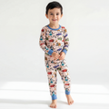 Cartoon Car Pentacle Kids Bamboo Two-Piece Pajama Set
