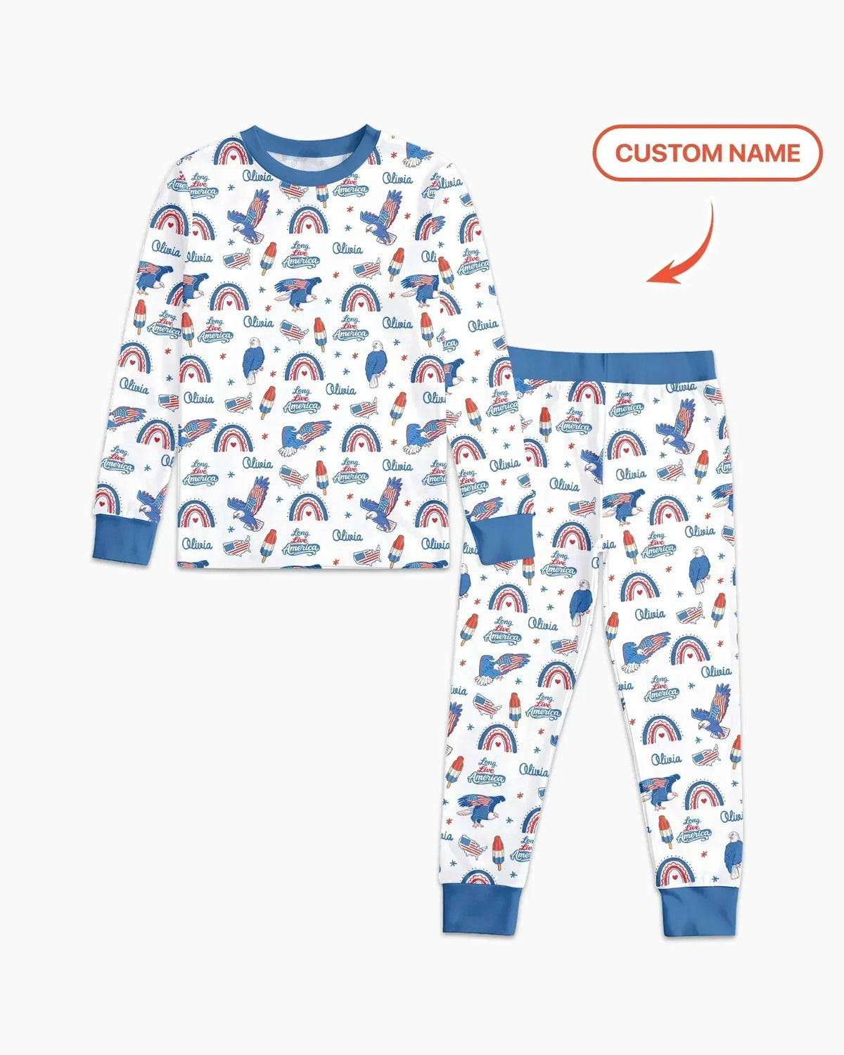 Long Live America Bamboo Two Piece Long Sleeve Pajama Set