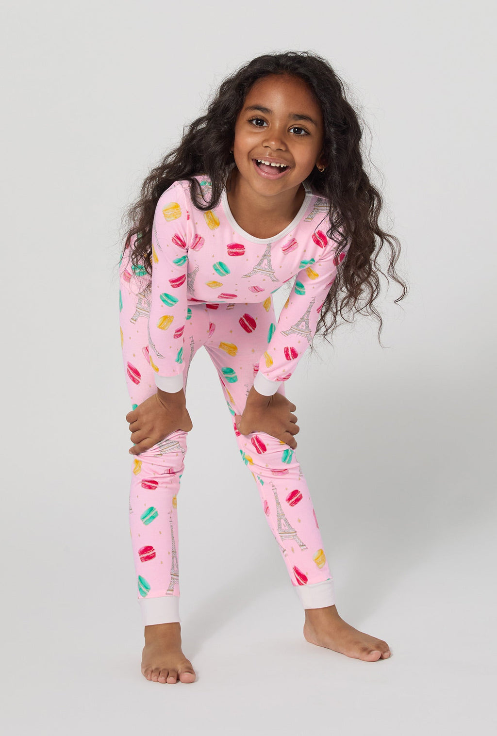 Eiffel For You Long Sleeve Stretch Jersey Kids Pj Set