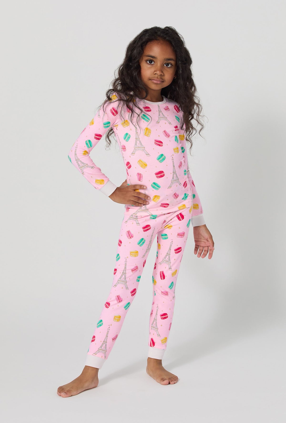 Eiffel For You Long Sleeve Stretch Jersey Kids Pj Set