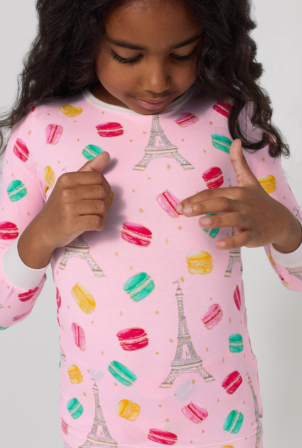 Eiffel For You Long Sleeve Stretch Jersey Kids Pj Set