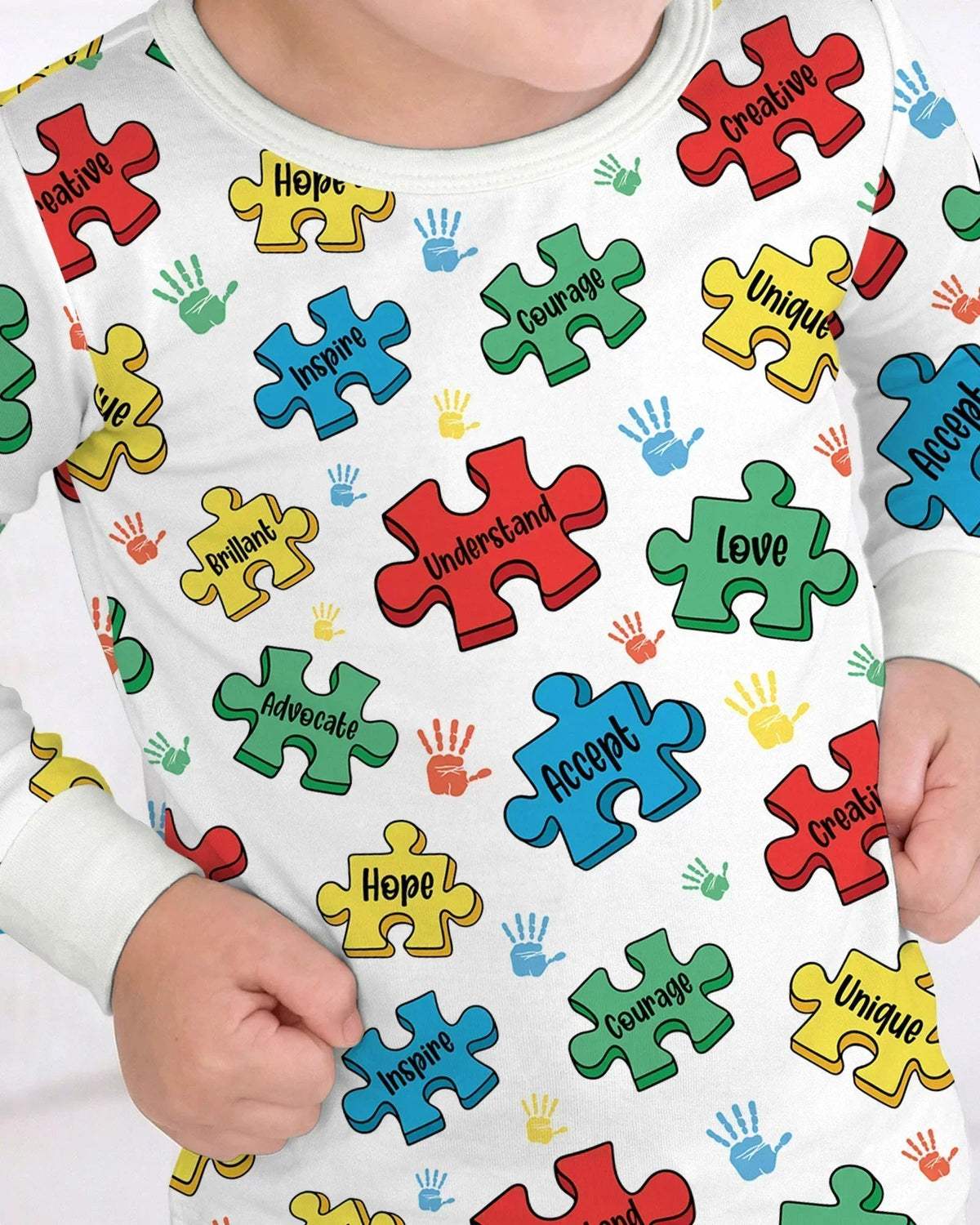 Puzzle You Are Bamboo Two Piece Long Sleeve Pajama Set