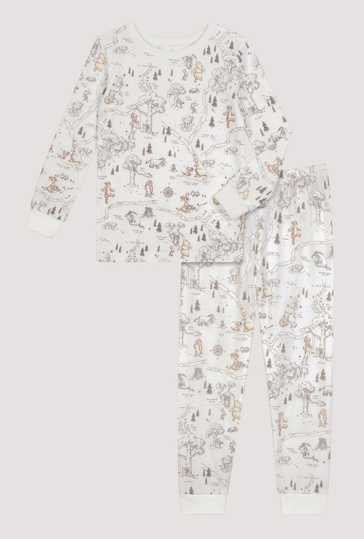 Hundred Acre Toile Long Sleeve Stretch Jersey Kids Pj Set
