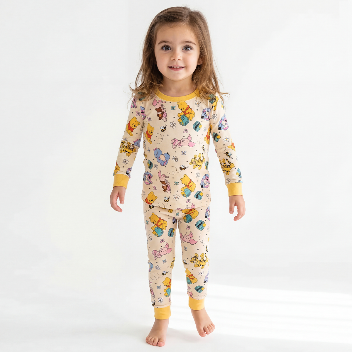 Little Bear Bee Pig Kids Bamboo Two-Piece Pajama Set