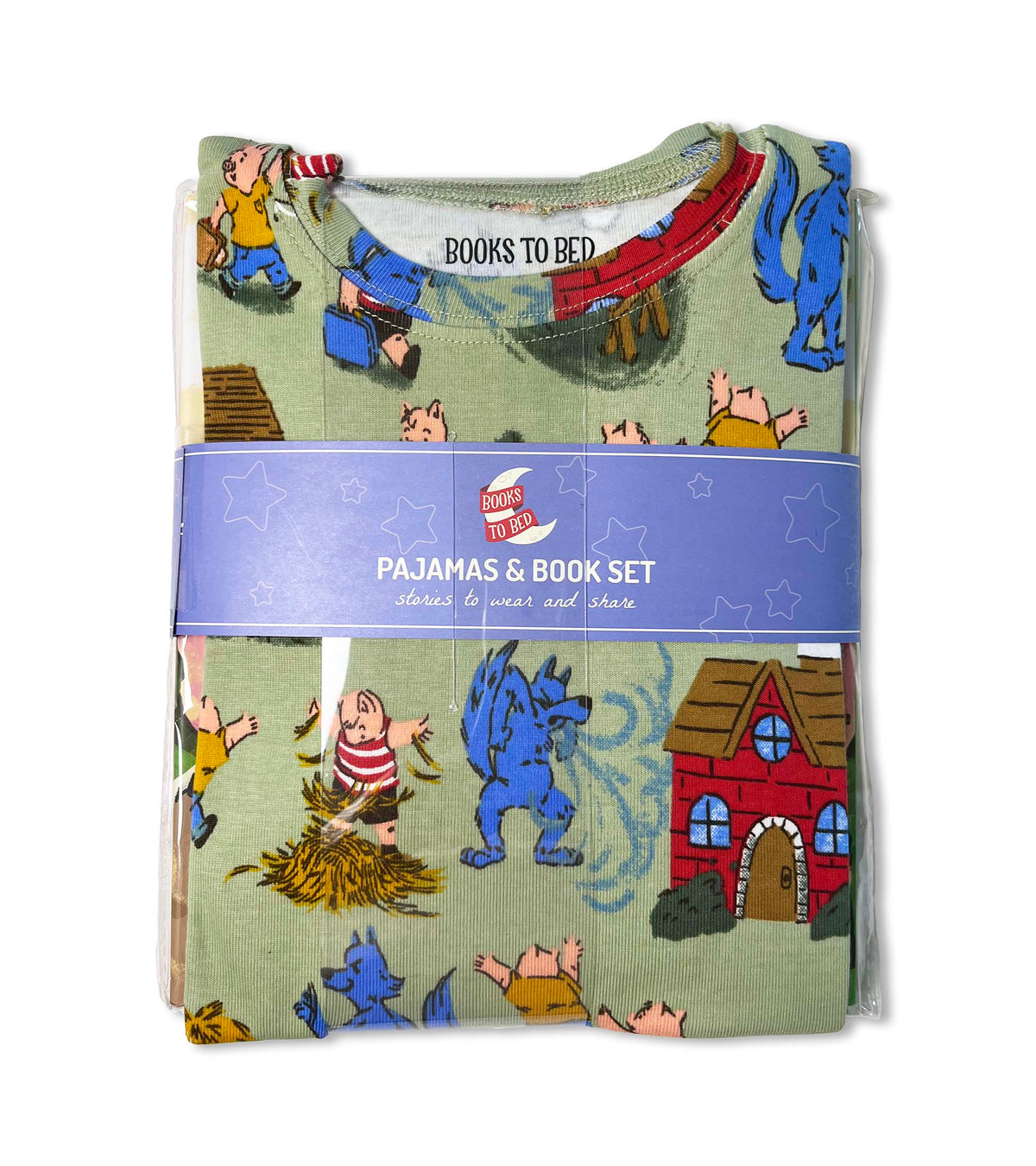 Three Little Pigs - Flat Pack PJ Set With Book