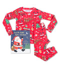 Twas The Night Before Christmas - Red Flat Pack PJ Set With Book