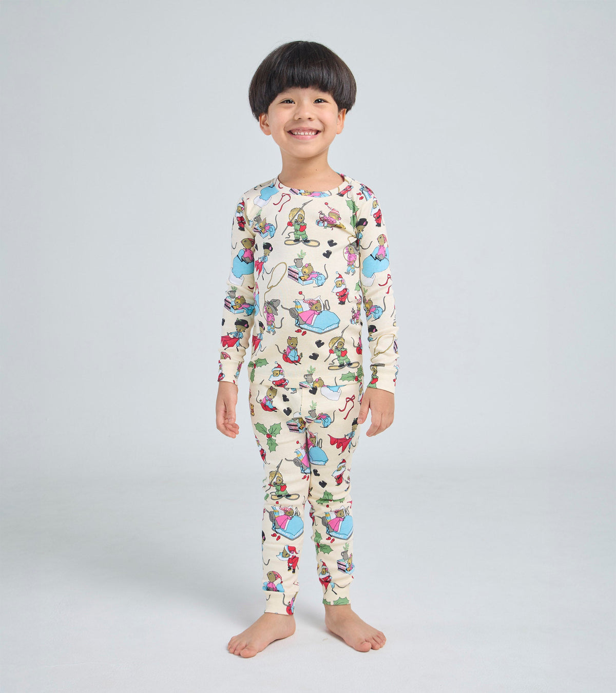 Santa Mouse - Flat Pack PJ Set With Book
