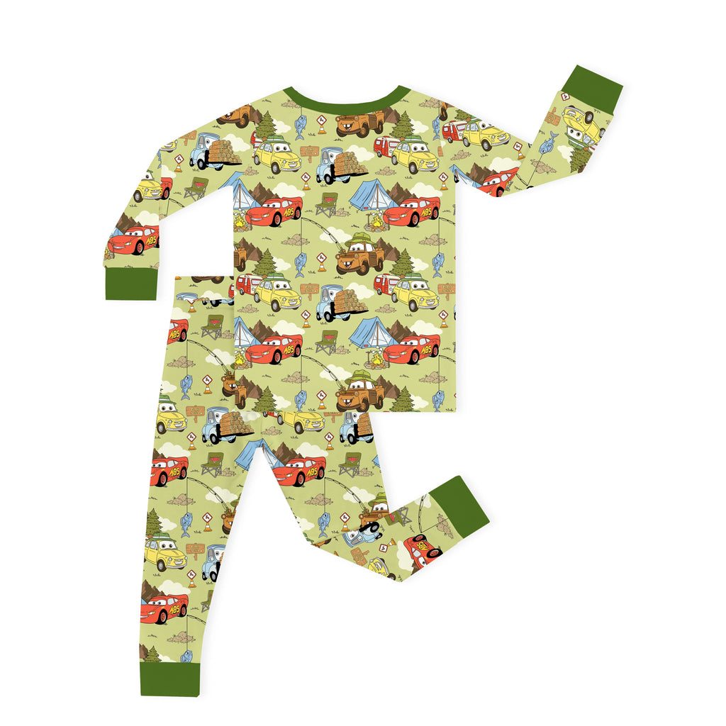 Summer Forest Camping Cars Kids Two-Piece Pajama Set
