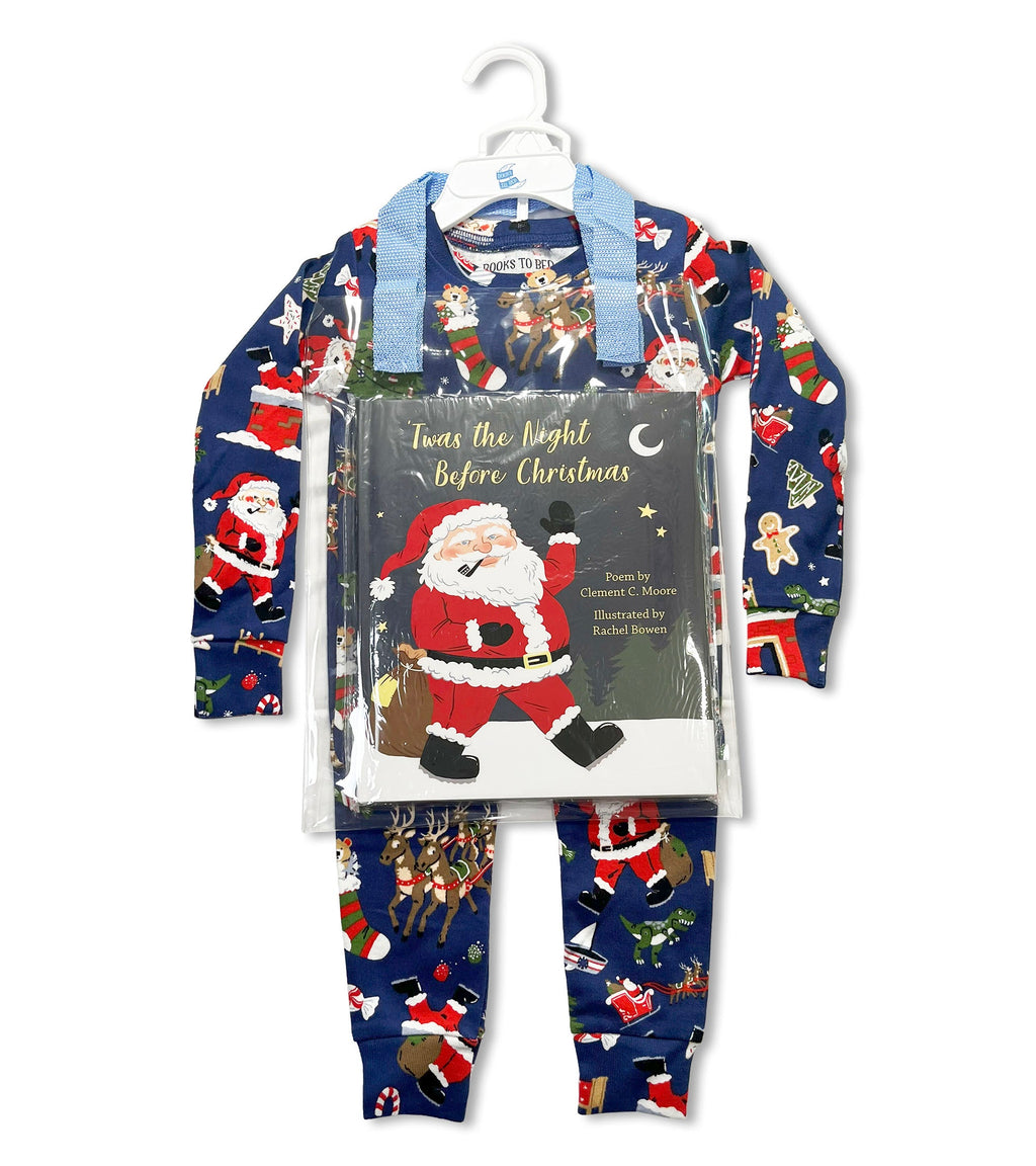 Twas The Night Before Christmas - Navy Hanger PJ Set With Book