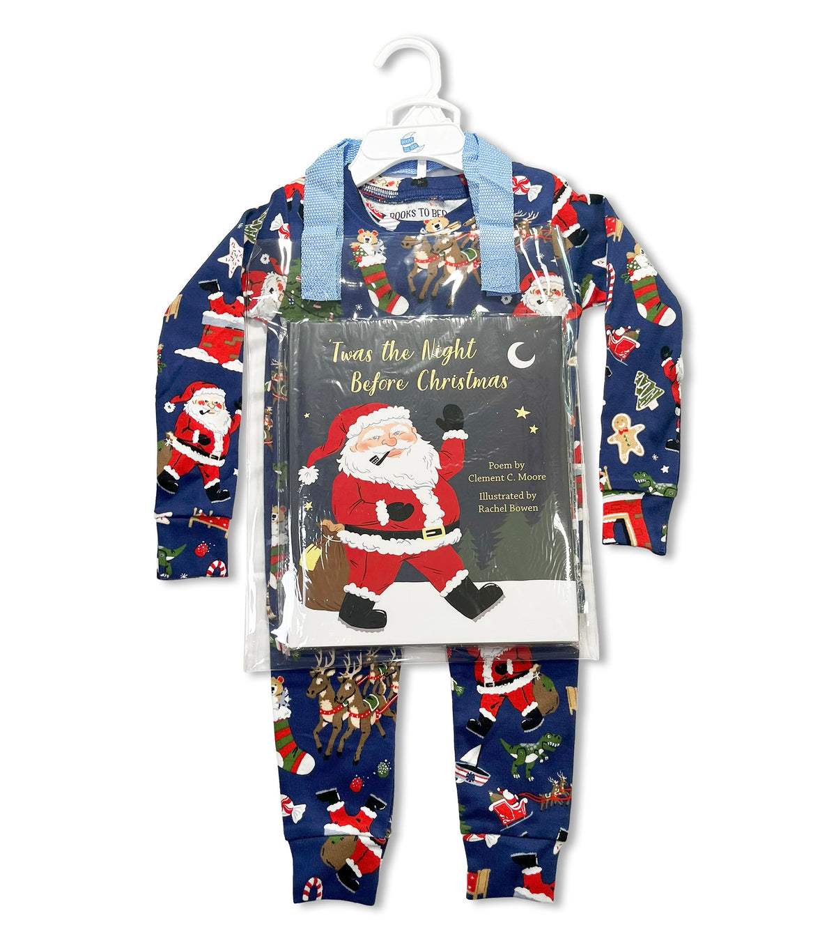 Twas The Night Before Christmas - Navy Hanger PJ Set With Book