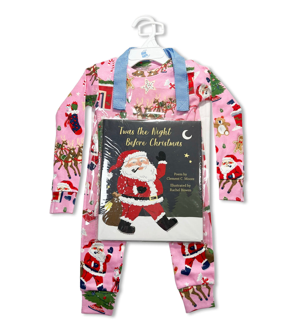 Twas The Night Before Christmas - Pink Hanger PJ Set With Book