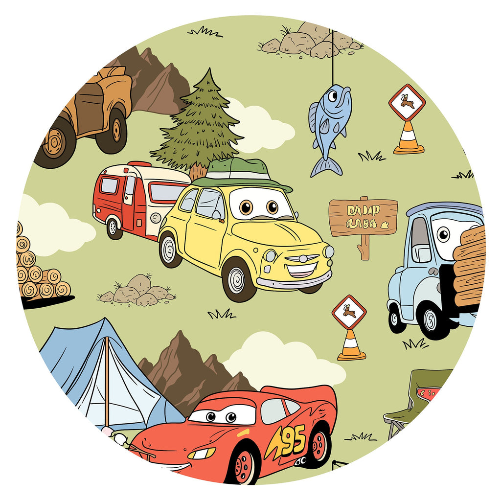 Summer Forest Camping Cars Kids Two-Piece Pajama Set