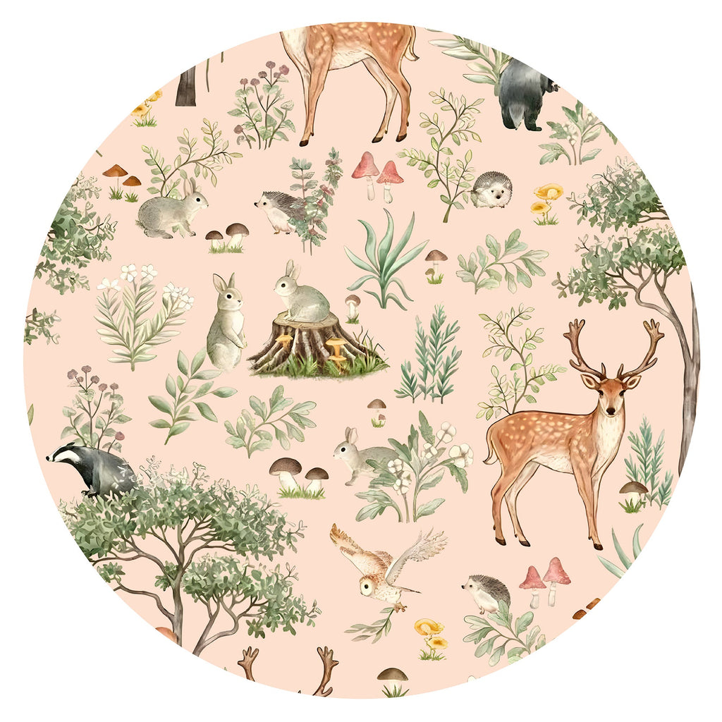 Woodland Forest Deer Meadow Dreams Cream Kids Two-Piece Pajama Set