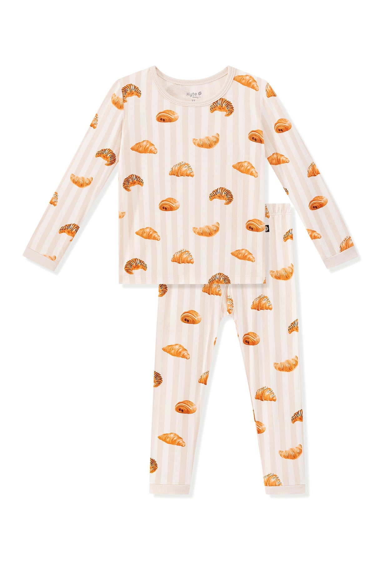 Long Sleeve Pajamas in Croissant